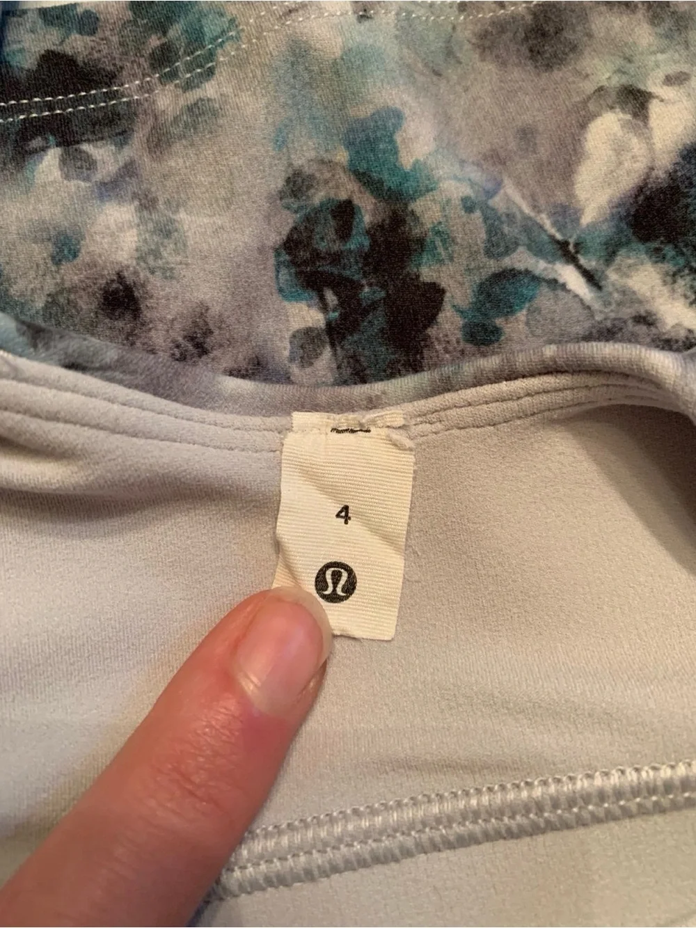 Lululemon Align Tank Top 4 Kaleidofloral Multi Gray Blue